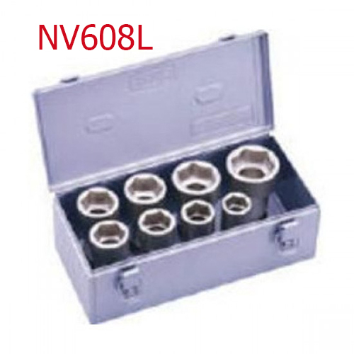 Bộ khẩu cho súng 3/4'' thân dài, 8 chi tiết