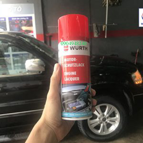 Chai xịt phủ bóng khoang máy ô tô WURTH ENGINE