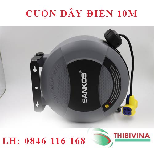 Cuộn dây điện tự rút SANKOS 1.5mm2X2lõi X10M