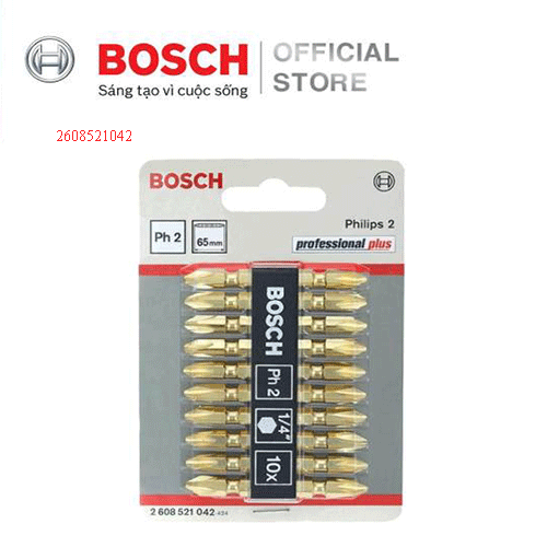 Đầu vặn vít ngắn (PH2-65mm) 2608521042