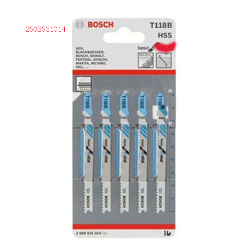 Lưỡi cưa lọng T 118 B - Sắt (bộ 5 lưỡi) 2608631014