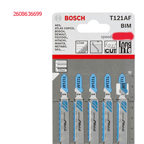 Lưỡi cưa lọng T 121 AF - Sắt (bộ 5 lưỡi) 2608636699