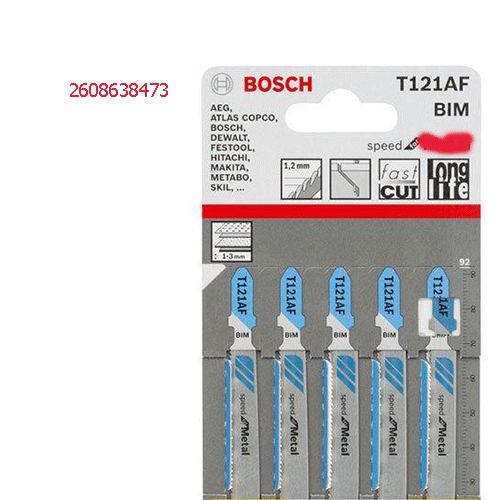 Lưỡi cưa lọng T 123 AF - Sắt (bộ 5 lưỡi) 2608638473