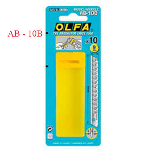 Lưỡi dao cắt 9mm màu bạc olfa AB-10B
