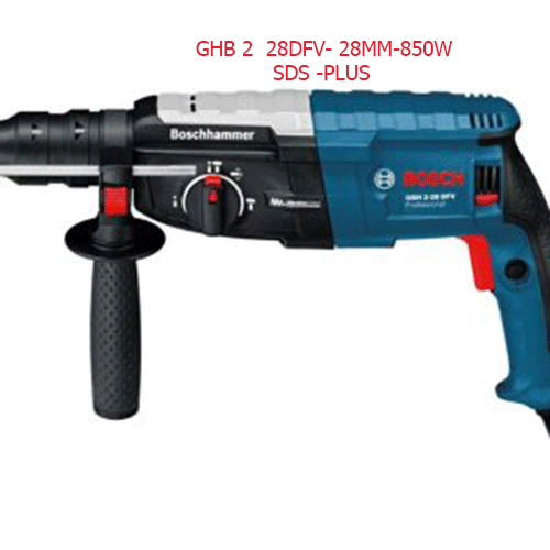 Máy khoan bê tông chuyên dụng GBH 2-28DFV  28MM - 850W  (SDS - PLUS)  