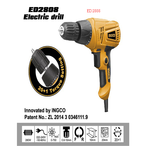 Máy khoan cầm tay INGCO ED2808