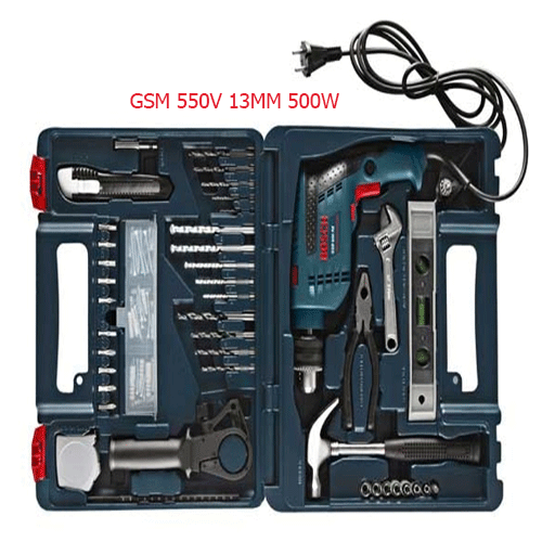 Máy  khoan động lực GSB 550 V 13MM - 550W (Vali, bộ phụ kiện 100 món)