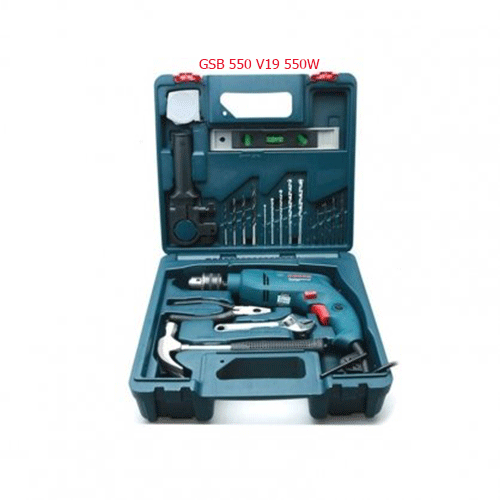 Máy khoan động lực GSB 550 V19 13MM - 550W (Vali, bộ phụ kiện 19 món)