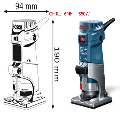 Máy phay gỗ GMR 1  6MM - 550W