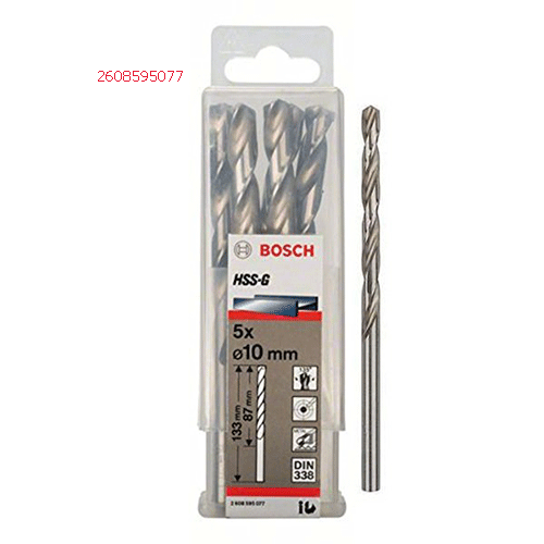 Mũi khoan sắt HSS-G 10.0mm (hộp 5 mũi) 2608595077