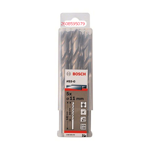 Mũi khoan sắt HSS-G 11.0mm (hộp 5 mũi) 2608595079
