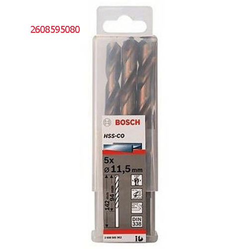 Mũi khoan sắt HSS-G 11.5mm (hộp 5 mũi) 2608595080