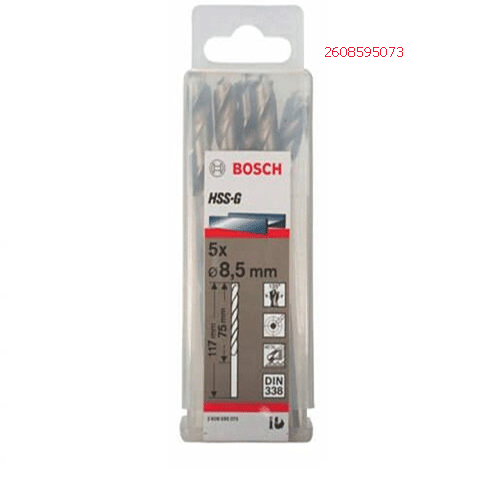 Mũi khoan sắt HSS-G 8.5mm (hộp 5 mũi) 2608595073