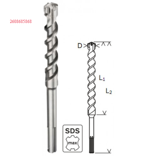 Mũi khoan SDS-MAX 4 (25x200/320mm) 2608685868