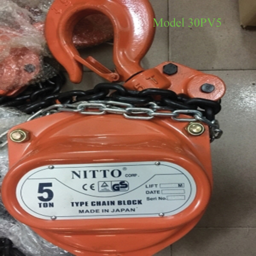 Pa lăng xích kéo tay 5 Tấn 3m Nitto